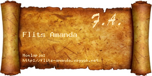 Flits Amanda névjegykártya