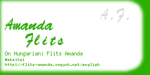 amanda flits business card